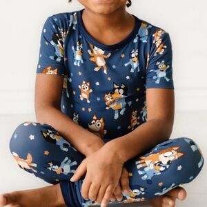 Little Sleepies x Bluey Let’s Dance Pajama Set NWT 7-8